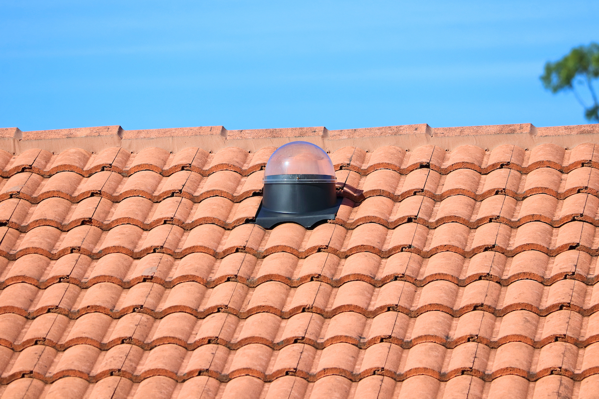 tiled roof skylight installation